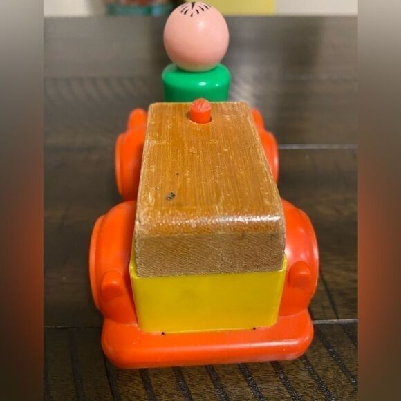 Mattel Preschool Fire Engine Rescue Vehicle Wood Plastic 1975 - Picture 5 of 6